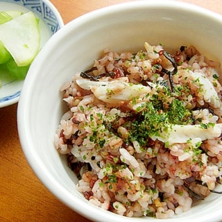 お魚食べてネ！残った焼き魚「いしもち」で混ぜご飯♪